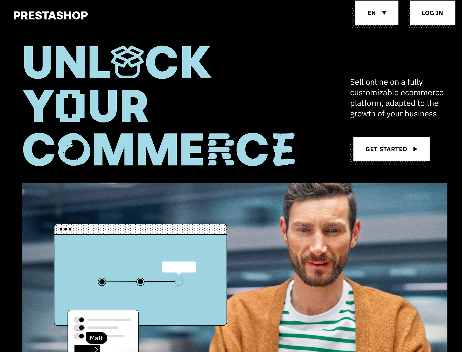 Prestashop homepage.