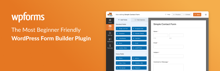 Contact Form by WPForms – Drag & Drop Form Builder for WordPress