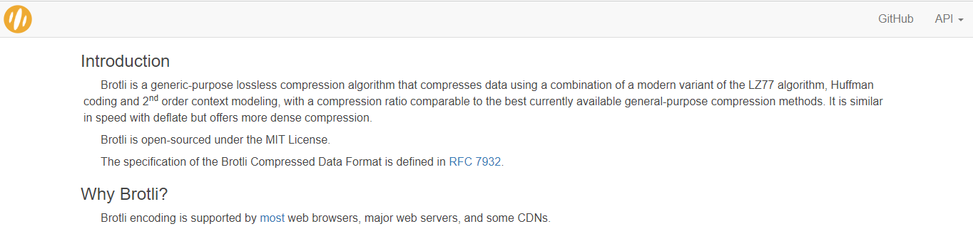 Brotli website.
