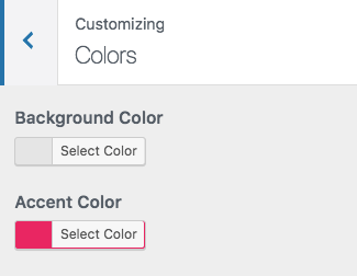 customizer colors.