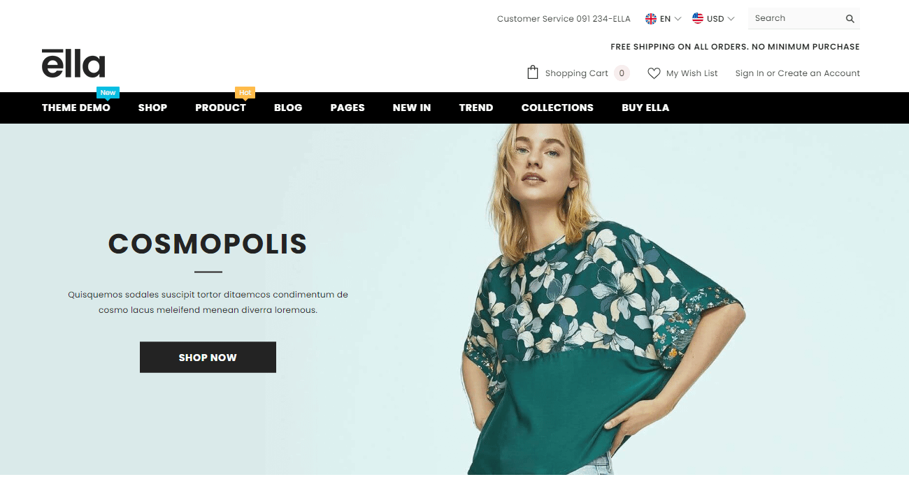 Best Shopify themes #10: Ella