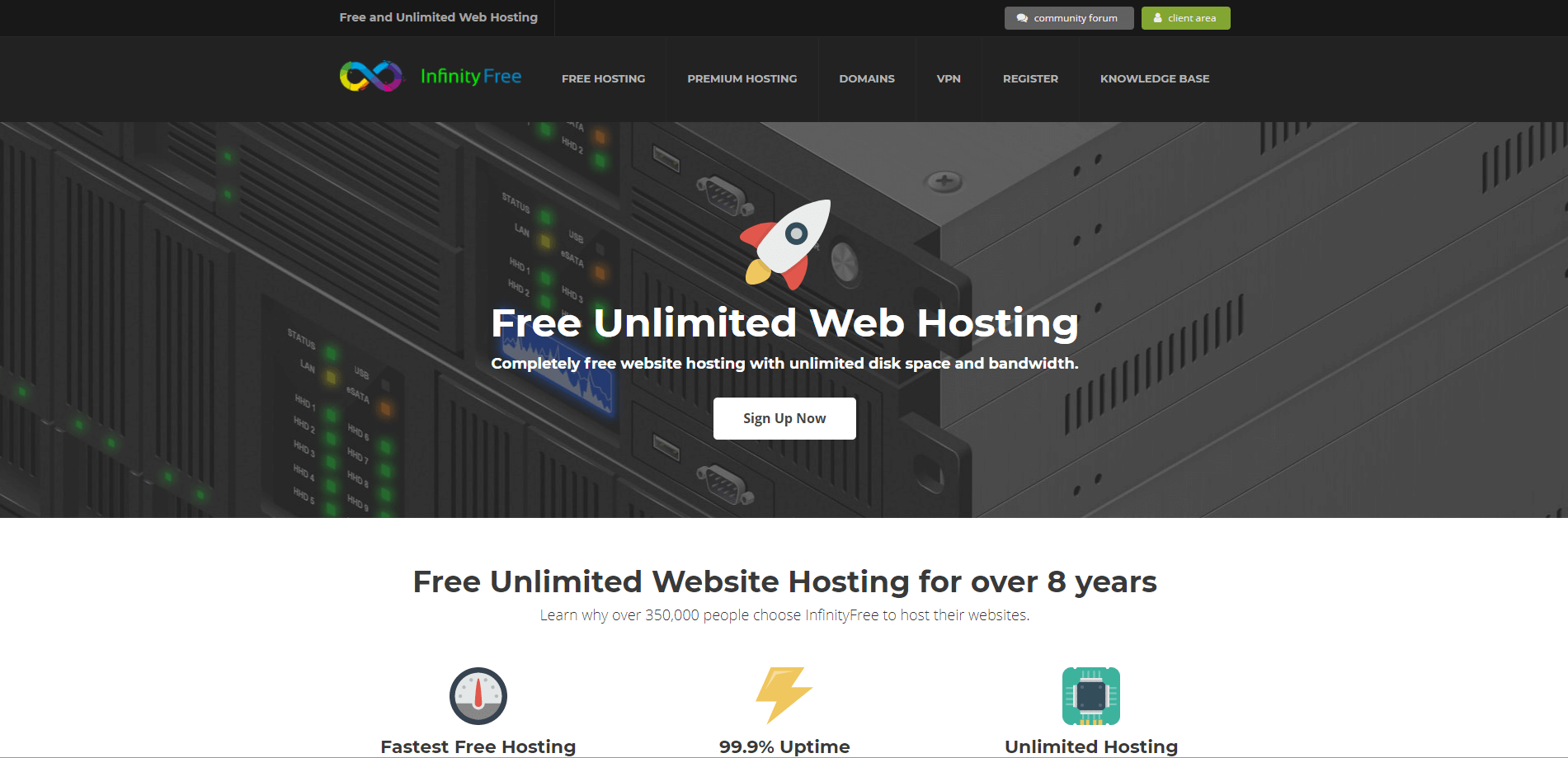 Free web hosting from InfinityFree.