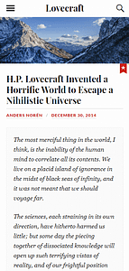 A mobile website built using Lovecraft.