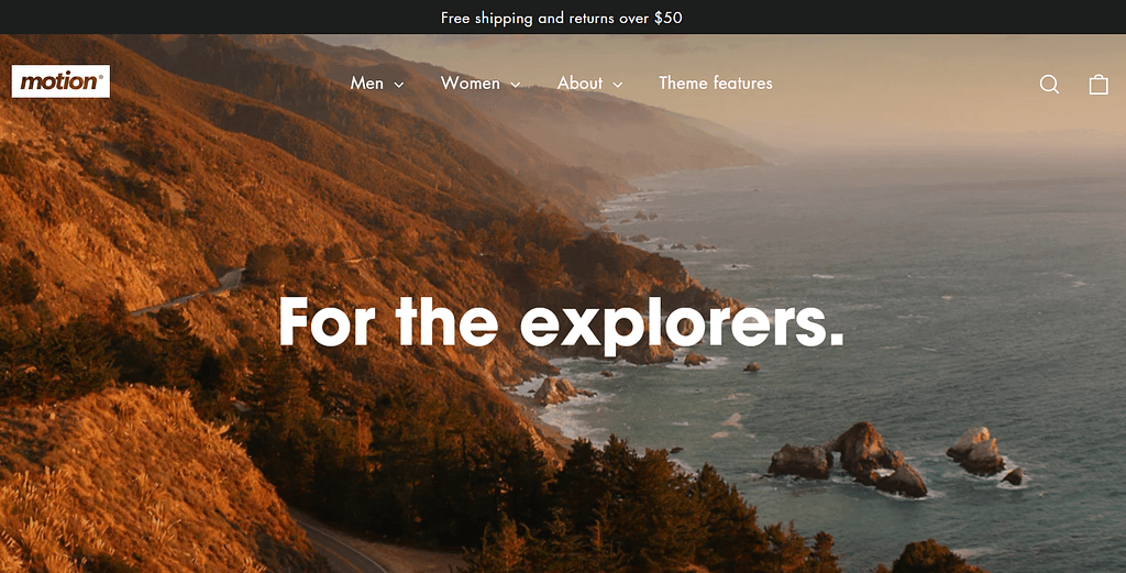 Best Shopify themes #4: Motion