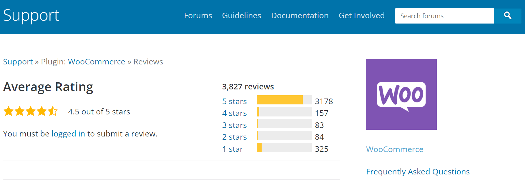 WooCommerce reviews. 